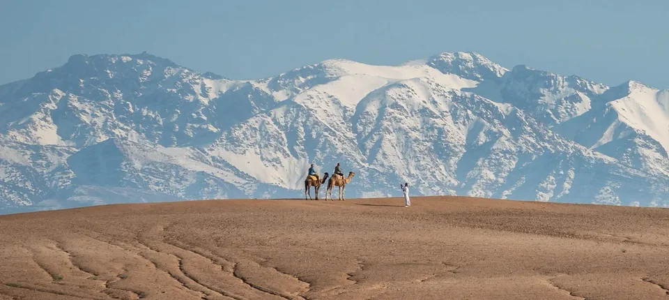 Agafay Desert landscape near Marrakech
